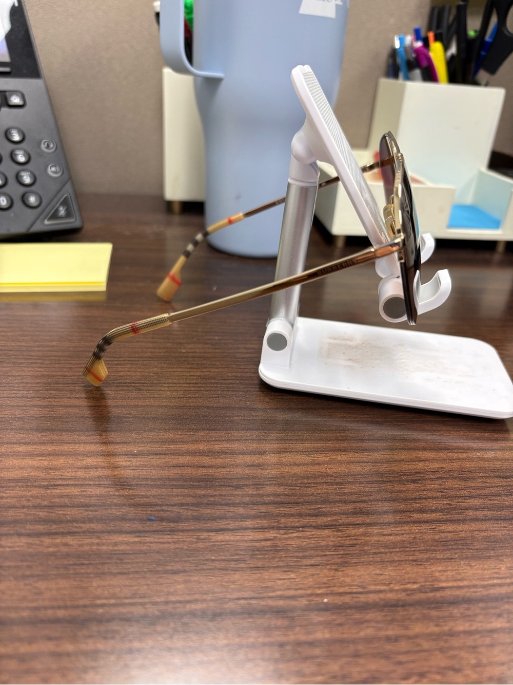 Burberry BE3113 Classic Aviator Sunglasses - Brown Lenses, Gold Frame - Picture 2 of 12